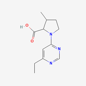 1-(6-Ethylpyrimidin-4-yl)-3-methylpyrrolidine-2-carboxylic acid