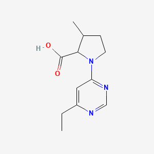 molecular formula C12H17N3O2 B6628030 1-(6-Ethylpyrimidin-4-yl)-3-methylpyrrolidine-2-carboxylic acid 