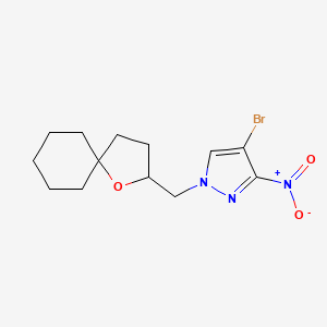 4-Bromo-3-nitro-1-(1-oxaspiro[4.5]decan-2-ylmethyl)pyrazole