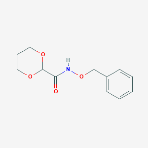 molecular formula C12H15NO4 B6628081 N-phenylmethoxy-1,3-dioxane-2-carboxamide 