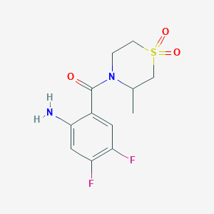 (2-Amino-4,5-difluorophenyl)-(3-methyl-1,1-dioxo-1,4-thiazinan-4-yl)methanone