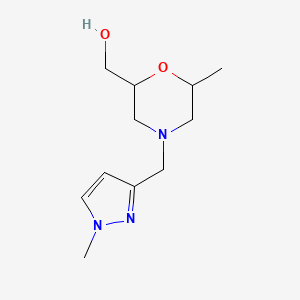 molecular formula C11H19N3O2 B6628165 [6-Methyl-4-[(1-methylpyrazol-3-yl)methyl]morpholin-2-yl]methanol 