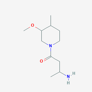 molecular formula C11H22N2O2 B6628175 3-Amino-1-(3-methoxy-4-methylpiperidin-1-yl)butan-1-one 