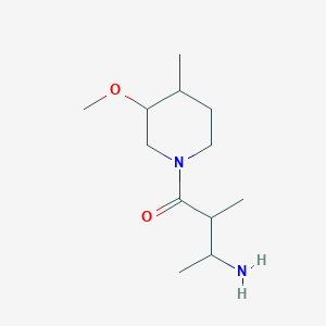 molecular formula C12H24N2O2 B6628200 3-Amino-1-(3-methoxy-4-methylpiperidin-1-yl)-2-methylbutan-1-one 