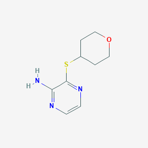 3-(Oxan-4-ylsulfanyl)pyrazin-2-amine