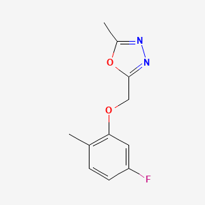 2-[(5-Fluoro-2-methylphenoxy)methyl]-5-methyl-1,3,4-oxadiazole