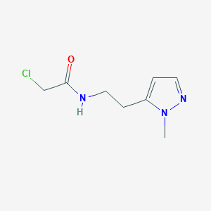 2-chloro-N-[2-(2-methylpyrazol-3-yl)ethyl]acetamide