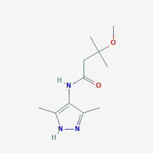 N-(3,5-dimethyl-1H-pyrazol-4-yl)-3-methoxy-3-methylbutanamide