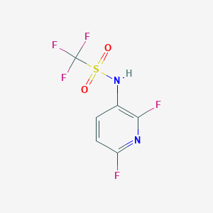 molecular formula C6H3F5N2O2S B6628262 N-(2,6-difluoropyridin-3-yl)-1,1,1-trifluoromethanesulfonamide 