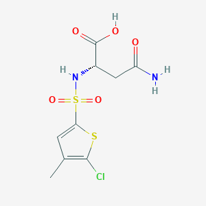 (2S)-4-amino-2-[(5-chloro-4-methylthiophen-2-yl)sulfonylamino]-4-oxobutanoic acid