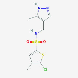 5-chloro-4-methyl-N-[(5-methyl-1H-pyrazol-4-yl)methyl]thiophene-2-sulfonamide