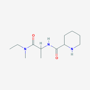 molecular formula C12H23N3O2 B6628309 N-[1-[ethyl(methyl)amino]-1-oxopropan-2-yl]piperidine-2-carboxamide 