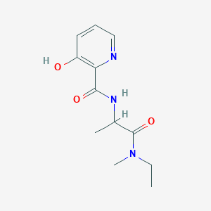 N-[1-[ethyl(methyl)amino]-1-oxopropan-2-yl]-3-hydroxypyridine-2-carboxamide
