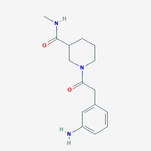 molecular formula C15H21N3O2 B6628368 1-[2-(3-aminophenyl)acetyl]-N-methylpiperidine-3-carboxamide 