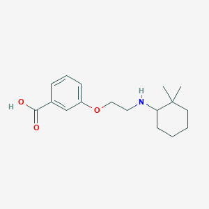 molecular formula C17H25NO3 B6628401 3-[2-[(2,2-Dimethylcyclohexyl)amino]ethoxy]benzoic acid 