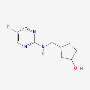 3-[[(5-Fluoropyrimidin-2-yl)amino]methyl]cyclopentan-1-ol