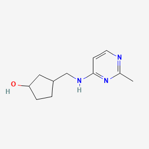 molecular formula C11H17N3O B6628424 3-[[(2-Methylpyrimidin-4-yl)amino]methyl]cyclopentan-1-ol 