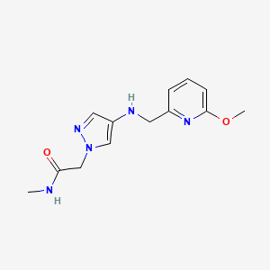 2-[4-[(6-methoxypyridin-2-yl)methylamino]pyrazol-1-yl]-N-methylacetamide