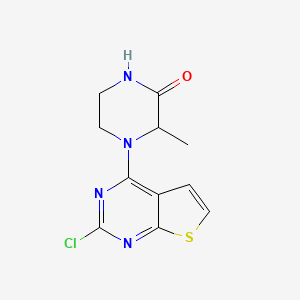 4-(2-Chlorothieno[2,3-d]pyrimidin-4-yl)-3-methylpiperazin-2-one