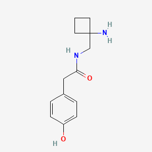 N-[(1-aminocyclobutyl)methyl]-2-(4-hydroxyphenyl)acetamide