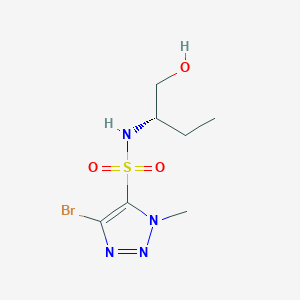 molecular formula C7H13BrN4O3S B6628492 5-bromo-N-[(2S)-1-hydroxybutan-2-yl]-3-methyltriazole-4-sulfonamide 