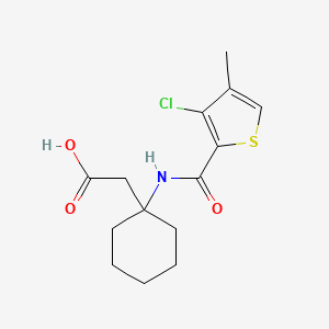 2-[1-[(3-Chloro-4-methylthiophene-2-carbonyl)amino]cyclohexyl]acetic acid