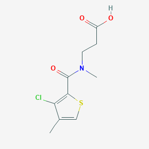 molecular formula C10H12ClNO3S B6628517 3-[(3-Chloro-4-methylthiophene-2-carbonyl)-methylamino]propanoic acid 
