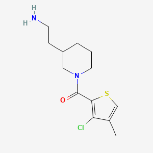 molecular formula C13H19ClN2OS B6628519 [3-(2-Aminoethyl)piperidin-1-yl]-(3-chloro-4-methylthiophen-2-yl)methanone 