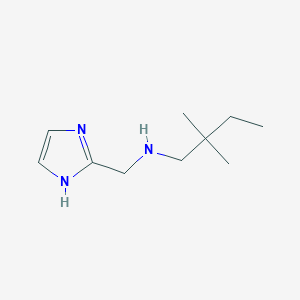 molecular formula C10H19N3 B6628523 N-(1H-imidazol-2-ylmethyl)-2,2-dimethylbutan-1-amine 