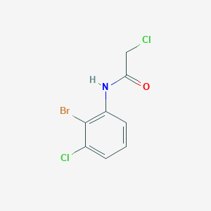 molecular formula C8H6BrCl2NO B6628524 N-(2-bromo-3-chlorophenyl)-2-chloroacetamide 