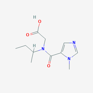 molecular formula C11H17N3O3 B6628529 2-[Butan-2-yl-(3-methylimidazole-4-carbonyl)amino]acetic acid 