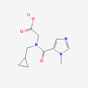 molecular formula C11H15N3O3 B6628532 2-[Cyclopropylmethyl-(3-methylimidazole-4-carbonyl)amino]acetic acid 