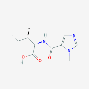 molecular formula C11H17N3O3 B6628539 (2S,3S)-3-methyl-2-[(3-methylimidazole-4-carbonyl)amino]pentanoic acid 