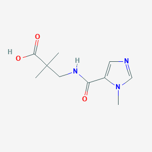 molecular formula C10H15N3O3 B6628553 2,2-Dimethyl-3-[(3-methylimidazole-4-carbonyl)amino]propanoic acid 