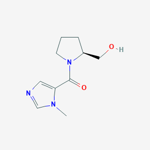 molecular formula C10H15N3O2 B6628556 [(2S)-2-(hydroxymethyl)pyrrolidin-1-yl]-(3-methylimidazol-4-yl)methanone 