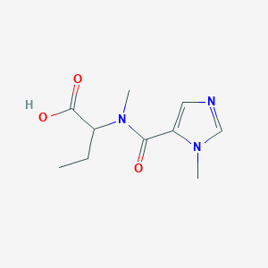 molecular formula C10H15N3O3 B6628564 2-[Methyl-(3-methylimidazole-4-carbonyl)amino]butanoic acid 