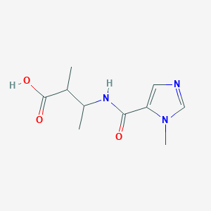 molecular formula C10H15N3O3 B6628578 2-Methyl-3-[(3-methylimidazole-4-carbonyl)amino]butanoic acid 