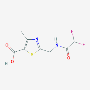 molecular formula C8H8F2N2O3S B6628584 2-[[(2,2-Difluoroacetyl)amino]methyl]-4-methyl-1,3-thiazole-5-carboxylic acid 
