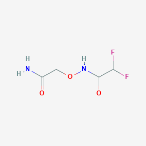 molecular formula C4H6F2N2O3 B6628589 N-(2-amino-2-oxoethoxy)-2,2-difluoroacetamide 