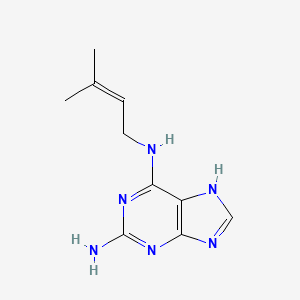 molecular formula C10H14N6 B6628599 6-N-(3-methylbut-2-enyl)-7H-purine-2,6-diamine 