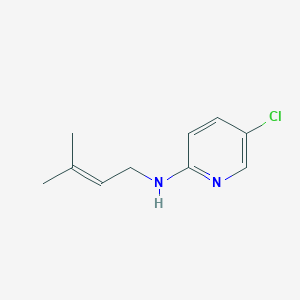 molecular formula C10H13ClN2 B6628607 5-chloro-N-(3-methylbut-2-enyl)pyridin-2-amine 