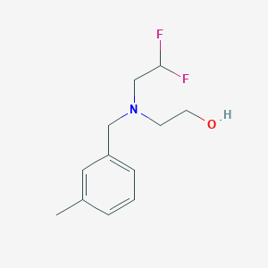 molecular formula C12H17F2NO B6628622 2-[2,2-Difluoroethyl-[(3-methylphenyl)methyl]amino]ethanol 