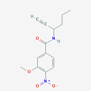 N-hex-1-yn-3-yl-3-methoxy-4-nitrobenzamide