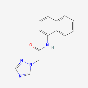 molecular formula C14H12N4O B6628643 N-(1-Naphthyl)-1H-1,2,4-triazole-1-acetamide 