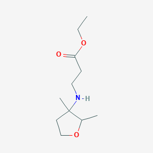 molecular formula C11H21NO3 B6628688 Ethyl 3-[(2,3-dimethyloxolan-3-yl)amino]propanoate 