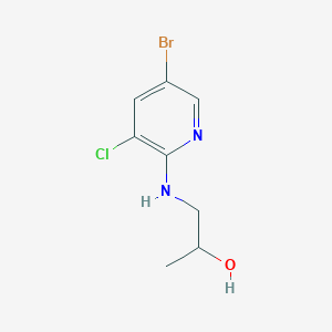 molecular formula C8H10BrClN2O B6628693 1-[(5-Bromo-3-chloropyridin-2-yl)amino]propan-2-ol 