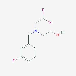 molecular formula C11H14F3NO B6628695 2-[2,2-Difluoroethyl-[(3-fluorophenyl)methyl]amino]ethanol 