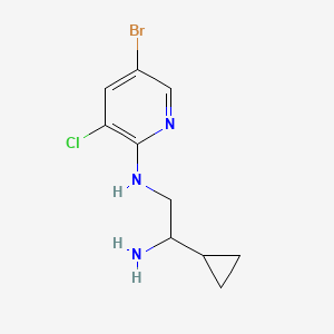 molecular formula C10H13BrClN3 B6628703 N'-(5-bromo-3-chloropyridin-2-yl)-1-cyclopropylethane-1,2-diamine 