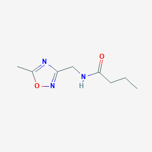 molecular formula C8H13N3O2 B6628725 N-[(5-methyl-1,2,4-oxadiazol-3-yl)methyl]butanamide 