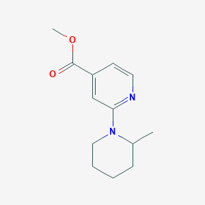 molecular formula C13H18N2O2 B6628751 Methyl 2-(2-methylpiperidin-1-yl)pyridine-4-carboxylate 